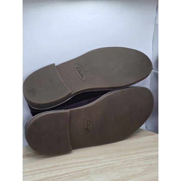 New Clarks Bushacre 2 Suede Chukka Desert Boots US13 Purple ankle chelsea work - Picture 8 of 10